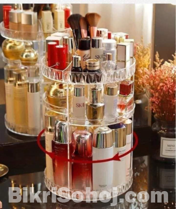 360° rotating cosmetics organizer